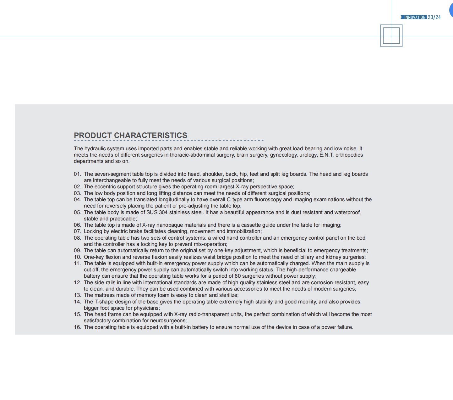 High End Hydraulic Operating Table Info2.jpg